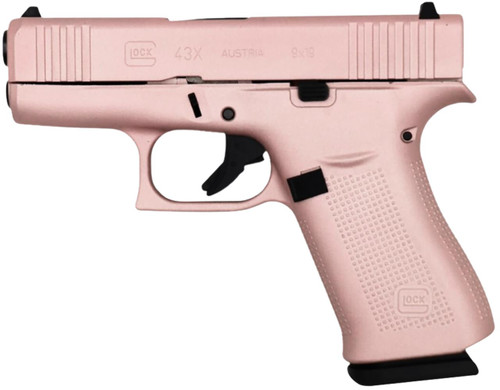 Glock 43X 9mm - 3.41" Barrel - Rose Gold - 10 Round