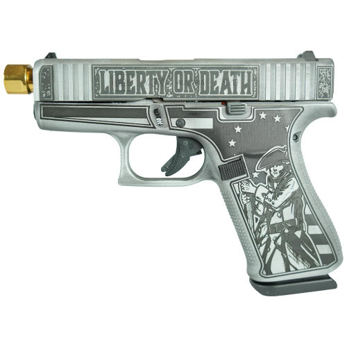Glock 43X 9mm - Liberty Or Death / Gold - 10 Round