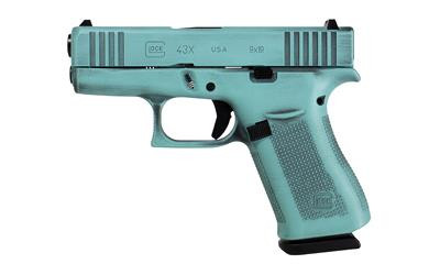 Glock 43X 9mm - Robins Egg Blue / Black - 10 Round