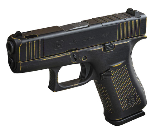 Glock 43X Stinger 9mm - Optics Ready - Black / Gold - 10 Round