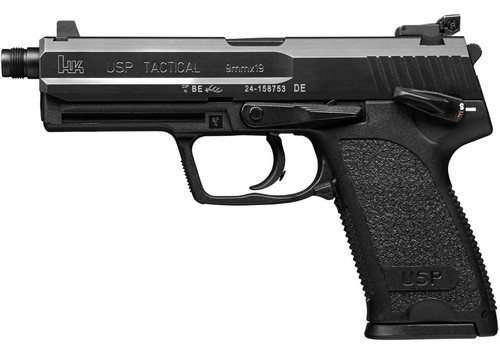 H&K USP Tactical V1 45 ACP - 5.09" Barrel - Night Sights - Black - 12 Round