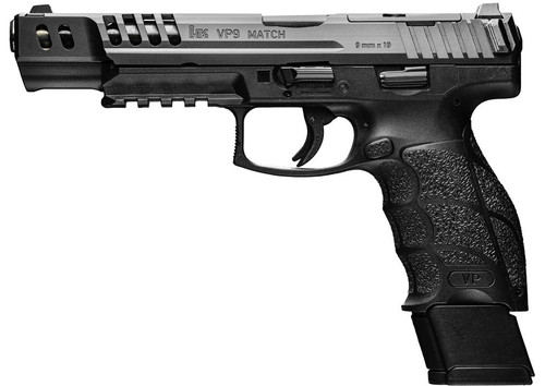 H&K VP9 Match 9mm - 5.51" Barrel - Optics Ready - Black - 20 Round