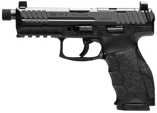 H&K VP9 Tactical 9mm - 4.7" Threaded Barrel - Optics Ready - Black - 17 Round