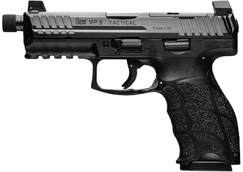 H&K VP9 Tactical 9mm - 4.70" Threaded Barrel - Optics Ready - Night Sights - Black - 17 Round