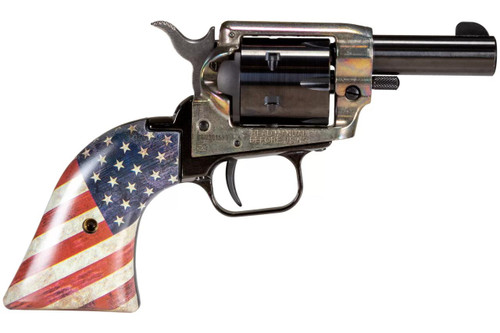 Heritage Mfg Barkeep 22 LR - 2" Barrel - Black / American Flag Polymer Grip - 6 Shot