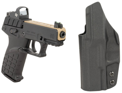 Kel-Tec P17 22 LR - Crimson Trace Red Dot - Threaded Barrel - Tan / Black - 15 Round