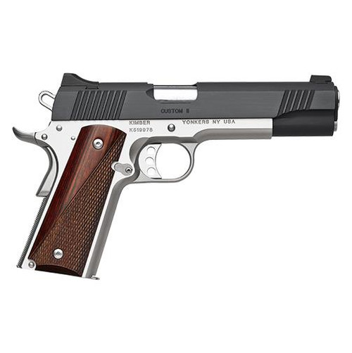 Kimber Custom II Two Tone 45 ACP - 5" Barrel - Stainless / Wood - 7 Round
