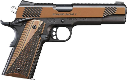 Kimber Raptor II Collector Edition 1911 45 ACP - 5" Barrel - Night Sights - Tan / Black - 7 Round
