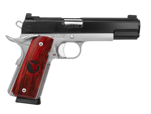 Nighthawk Custom Classic 45 ACP - 5" Barrel - Black / Stainless / Wood - 8 Round