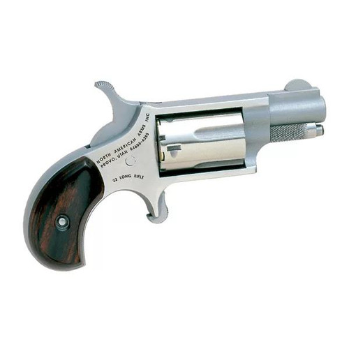 North American Arms Mini Master 22 LR - 1.125" Barrel - Stainless / Wood - 5 Shot