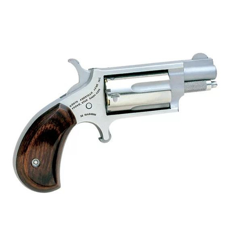 North American Arms Mini Revolver 22 WMR - 1.125" Barrel - Stainless / Wood - 5 Shot
