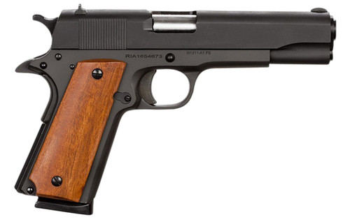 Rock Island GI Standard 45 ACP - 5" Barrel - Black / Wood Grips - 8 Round