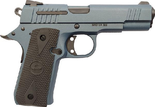 Rock Island M1911 Baby Rock 380 ACP - 3.75" Barrel - Titanium Blue - 7 Round