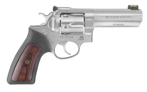 Ruger GP100 357 Magnum - 4.2" Barrel - Stainless / Wood - 6 Shot