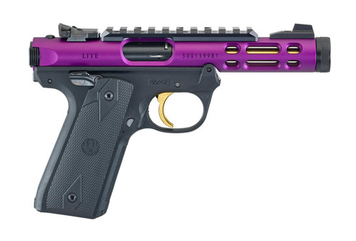 Ruger Mark IV 22/45 Lite 22 LR - Threaded Barrel - Purple / Black - 10 Round