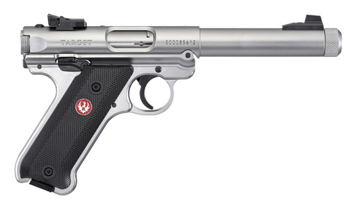 Ruger Mark IV Target 22 LR -  Threaded Barrel - Stainless / Black - 10 Round