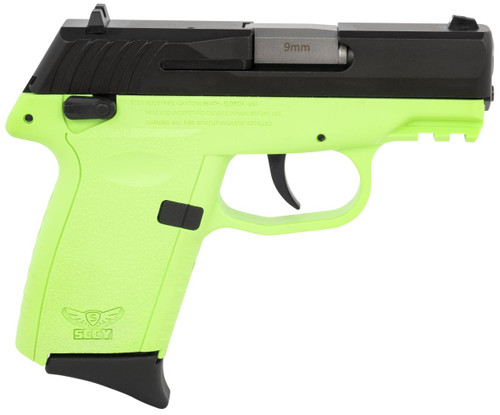 SCCY CPX-1 Gen 3 9mm - 3.1" Barrel - Lime Green / Black - 10 Round
