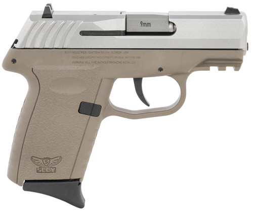 SCCY CPX-2 Gen 3 9mm - 3.1" Barrel - FDE / Stainless - 10 Round