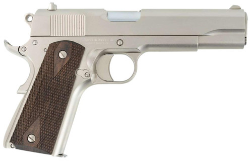 SDS Imports 1911 A1 38 Super / 9mm - 5" Barrel - Nickel / Walnut - 9 Round