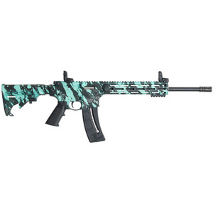 Smith & Wesson | M&P15-22 | Semi-automatic | 22LR | 16.5" | Robin's Egg Blue Platinum Camo Finish | 12066