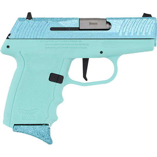 SCCY DVG-1 9mm - 3.1" Barrel - Crystal Blue / Glitter - 10 Round