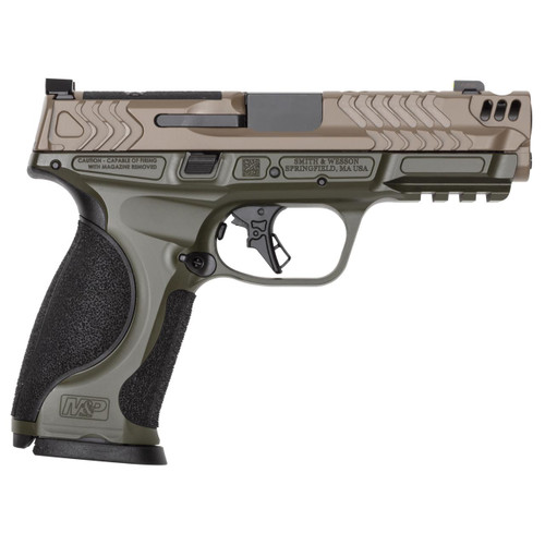 Smith & Wesson Performance Center M&P 9 M2.0 Metal Carry Comp 9mm - 4.22" Barrel - Optic Ready - OD Green / FDE - 17 Round