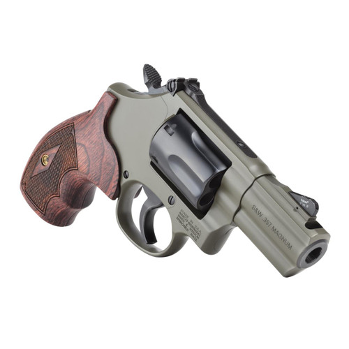 Smith & Wesson Performance Center Model 19 Carry Comp 357 Magnum - 2.5" Barrel - Moss Green - 6 Shot