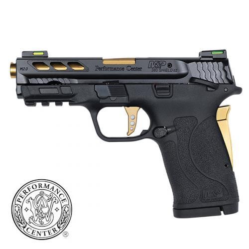 Smith & Wesson Performance Center Shield EZ 380 ACP - Black / Gold - 8 Round