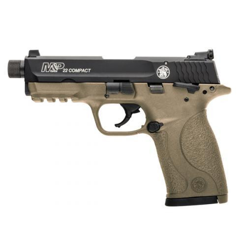 Smith & Wesson M&P 22 Compact 22 LR - FDE - Threaded Barrel - 10 Round