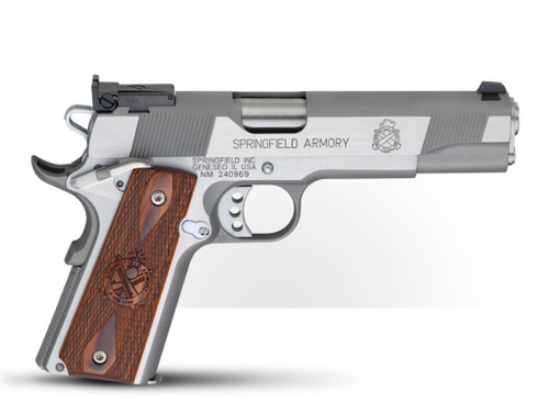 Springfield 1911 Loaded Target 45 ACP - 5" Barrel - Stainless / Wood - 7 Round
