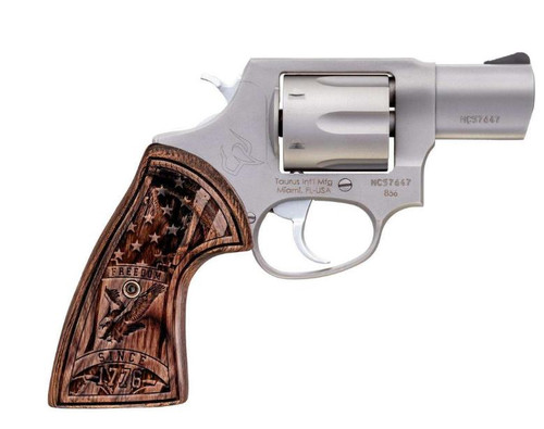 Taurus 605 357 Magnum - 2" Barrel - Engraved Freedom Wood / Stainless - 5 Shot