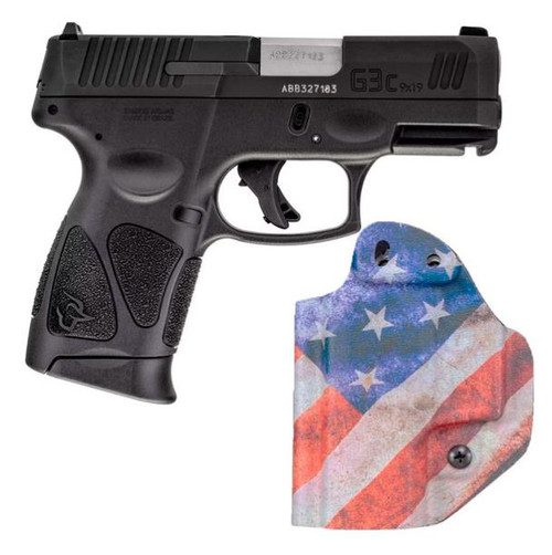 Taurus G3C 9mm - 3.2" Barrel - Includes US Flag Holster - Black - 12 Round