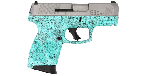 Taurus G3C 9mm - Cyan Splatter / Stainless - 12 Round