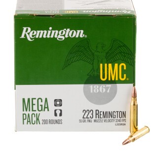 Remington UMC Mega Pack .223 Remington Ammunition 200 Rounds FMJ 55 Grain
