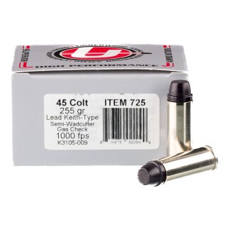 Underwood Ammo .45 Long Colt Ammunition 20 Rounds LSWC 255 Grain