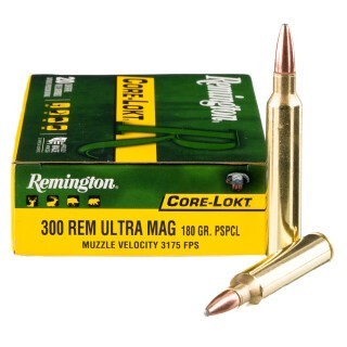 Remington Core-Lokt .300 RUM Ammunition 20 Rounds PSP 180 Grains