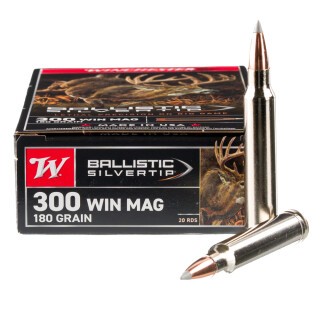 Winchester Ballistic Silvertip .300 Win Mag Ammunition 200 Rounds Polymer Tip 180 Grain