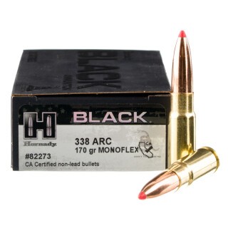 Hornady BLACK .338 ARC Ammunition 20 Rounds MonoFlex 170 Grains