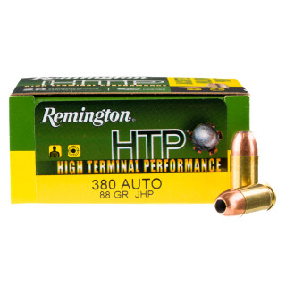 Remington HTP .380 ACP Ammunition 20 Rounds JHP 88 Grain