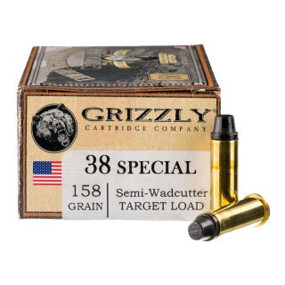 Grizzly Cowboy Action .38 Special Ammunition 50 Rounds SWC 158 Grain