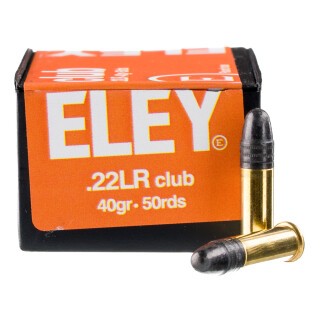 ELEY Club .22 Long Rifle Ammunition 50 Rounds LRN 40 Grain