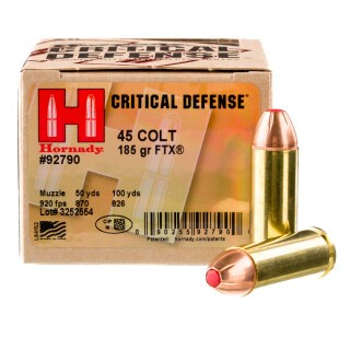 Hornady Critical Defense .45 Long Colt Ammunition 20 Rounds FTX HP 185 Grain