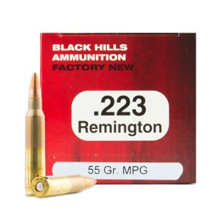 Black Hills .223 Remington Ammunition 50 Rounds MPG Frangible HP 55 Grain