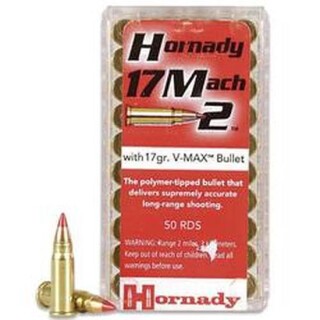Hornady .17 Hornady Mach 2 Ammunition 50 Rounds V-MAX PT 17 Grain