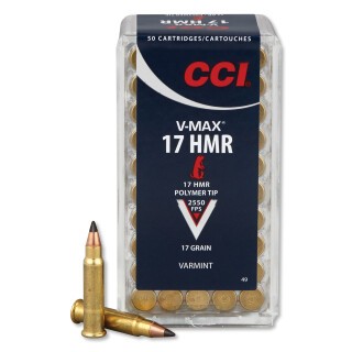 CCI Varmint .17 HMR Ammunition 50 Rounds Polymer Tip V-MAX 17 Grain