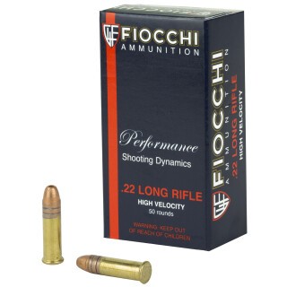 Fiocchi .22 Long Rifle Ammunition 500 Rounds CPHP 38 Grain High Velocity