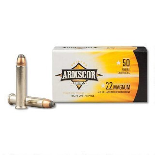 Armscor USA .22 WMR Ammunition 50 Rounds JHP 40 Grain