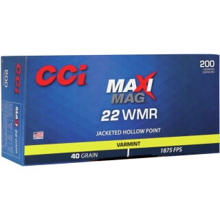 CCI Maxi Mag Varmint .22 WMR Ammunition 200 Rounds JHP 40 Grain