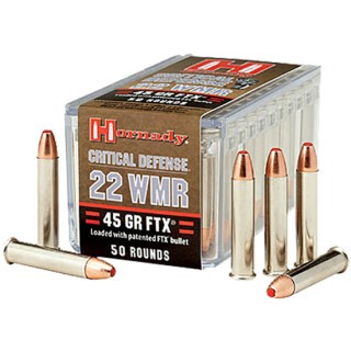 Hornady Critical Defense .22 WMR Ammunition 50 Rounds FTX 45 Grain