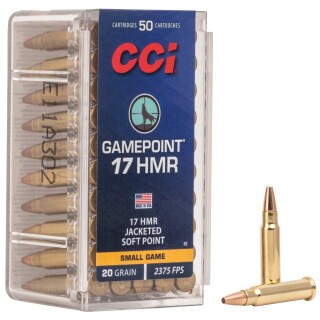 CCI Gamepoint .17 HMR Ammunition 50 Rounds JSP 20 Grain
